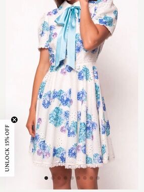 NWT Ivy City Co Penny Dress in Blue Floral Size 8